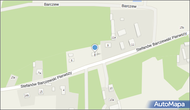 Stefanów Barczewski Pierwszy, Stefanów Barczewski Pierwszy, 8, mapa Stefanów Barczewski Pierwszy