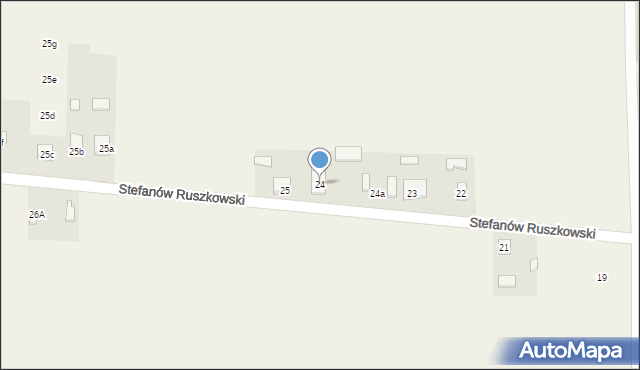 Stefanów Ruszkowski, Stefanów Ruszkowski, 24, mapa Stefanów Ruszkowski