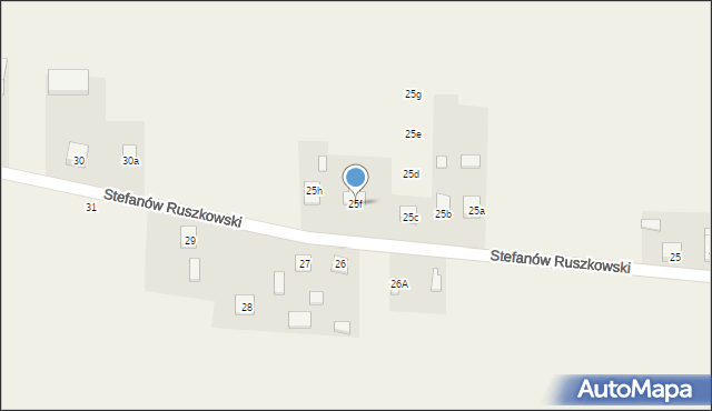 Stefanów Ruszkowski, Stefanów Ruszkowski, 25f, mapa Stefanów Ruszkowski