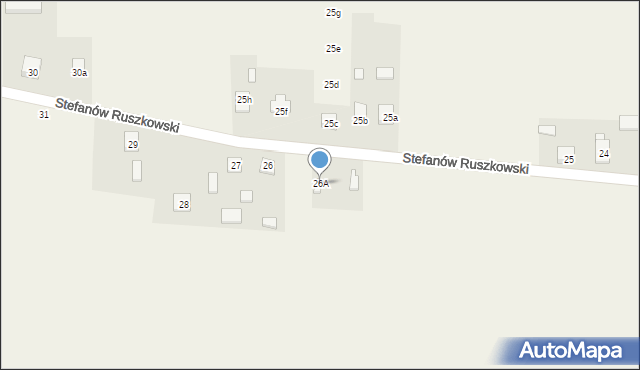 Stefanów Ruszkowski, Stefanów Ruszkowski, 26A, mapa Stefanów Ruszkowski