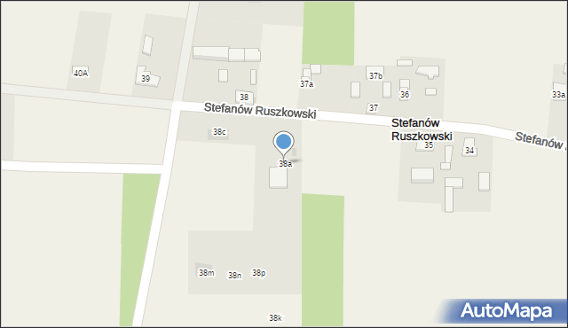Stefanów Ruszkowski, Stefanów Ruszkowski, 38a, mapa Stefanów Ruszkowski