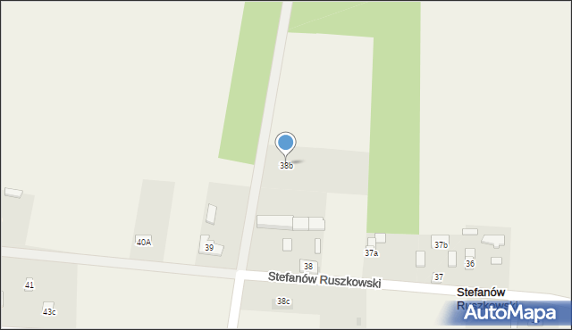 Stefanów Ruszkowski, Stefanów Ruszkowski, 38b, mapa Stefanów Ruszkowski