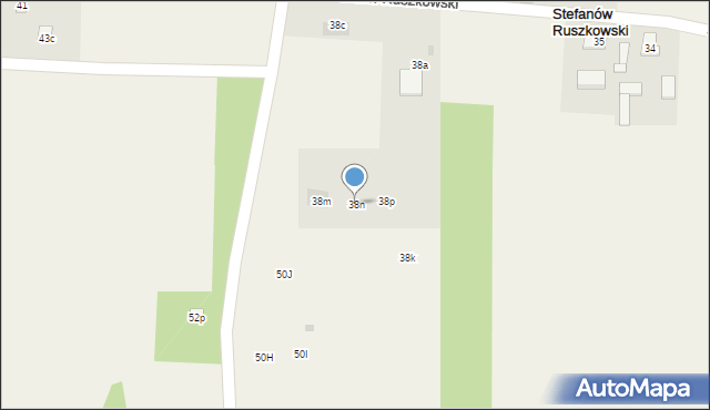 Stefanów Ruszkowski, Stefanów Ruszkowski, 38n, mapa Stefanów Ruszkowski