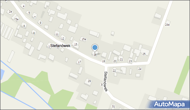 Stefanówek, Stefanówek, 18, mapa Stefanówek