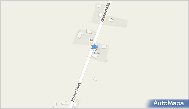 Stefanówka, Stefanówka, 11, mapa Stefanówka