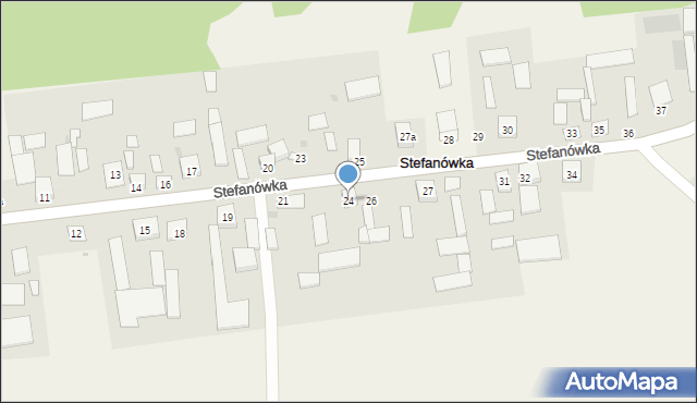 Stefanówka, Stefanówka, 24, mapa Stefanówka