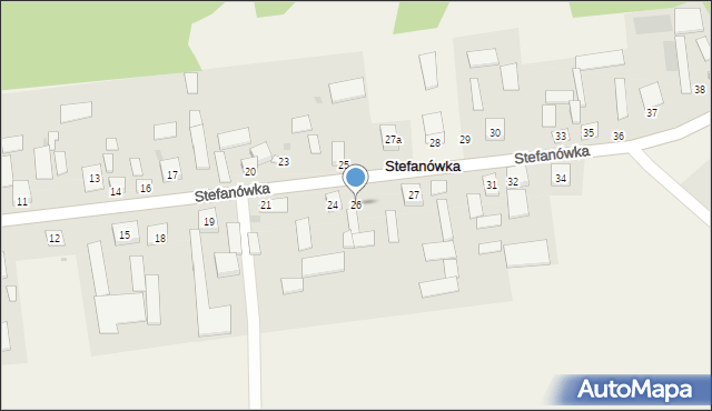 Stefanówka, Stefanówka, 26, mapa Stefanówka