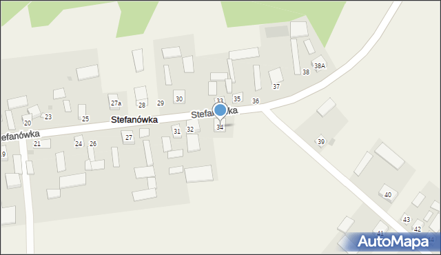 Stefanówka, Stefanówka, 34, mapa Stefanówka