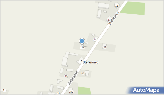 Stefanowo, Stefanowo, 13a, mapa Stefanowo