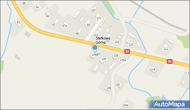 Stefkowa, Stefkowa, 104a, mapa Stefkowa