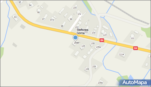 Stefkowa, Stefkowa, 107A, mapa Stefkowa