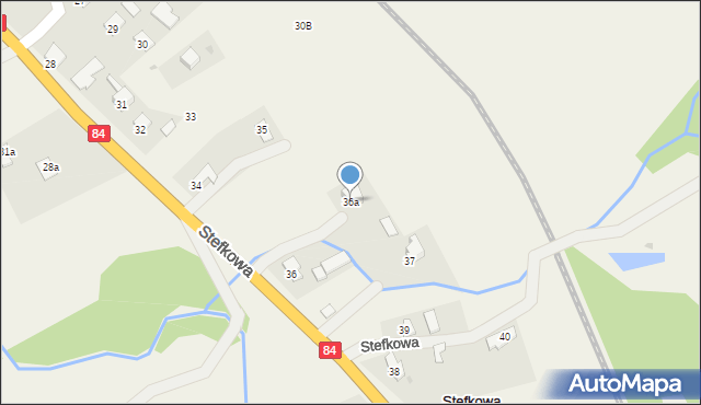Stefkowa, Stefkowa, 36a, mapa Stefkowa
