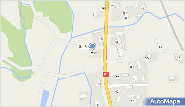 Stefkowa, Stefkowa, 50a, mapa Stefkowa