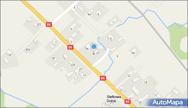 Stefkowa, Stefkowa, 8c, mapa Stefkowa