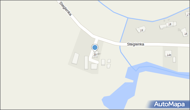 Stegienka, Stegienka, 20, mapa Stegienka