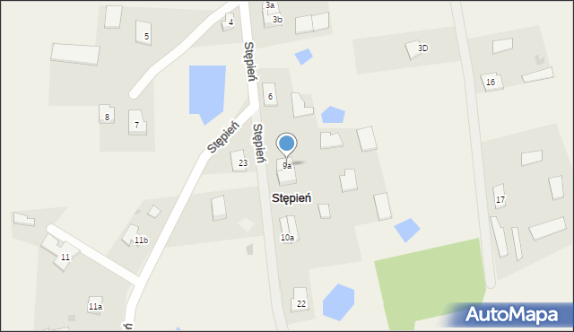 Stępień, Stępień, 9a, mapa Stępień