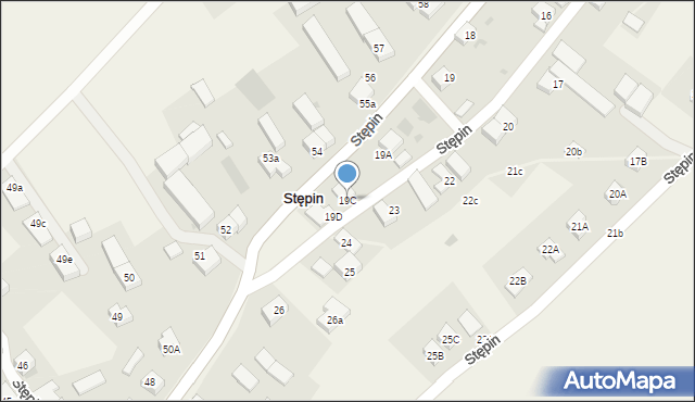Stępin, Stępin, 19C, mapa Stępin