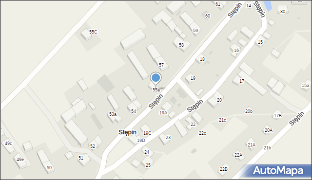 Stępin, Stępin, 55a, mapa Stępin