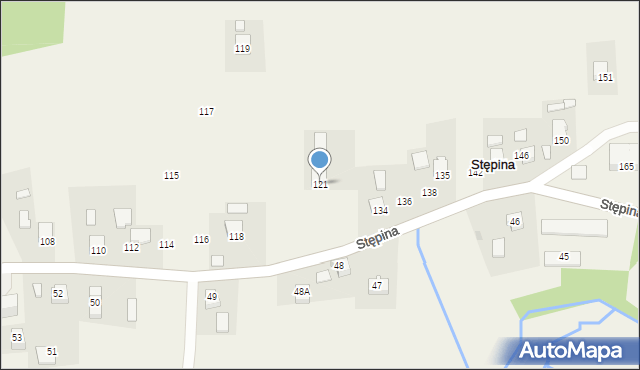 Stępina, Stępina, 121, mapa Stępina
