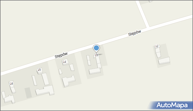 Stępów, Stępów, 13, mapa Stępów
