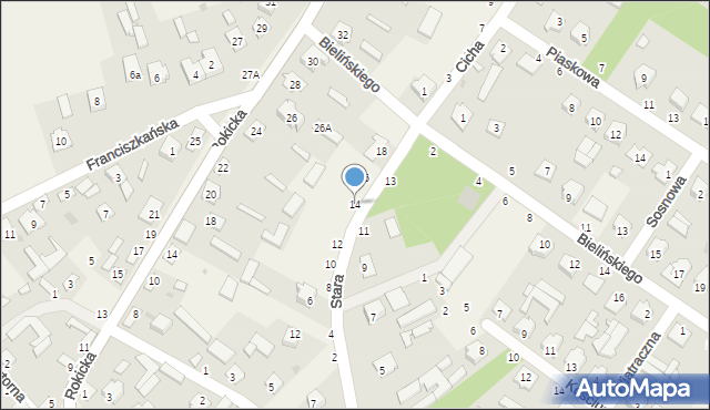 Stężyca, Stara, 14, mapa Stężyca
