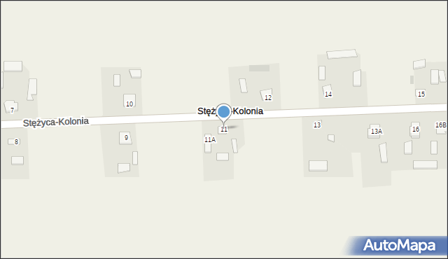 Stężyca-Kolonia, Stężyca-Kolonia, 11, mapa Stężyca-Kolonia