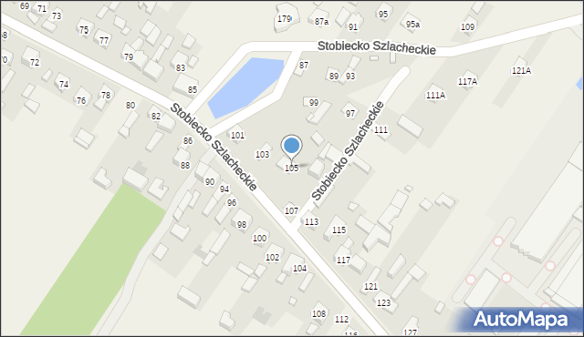 Stobiecko Szlacheckie, Stobiecko Szlacheckie, 105, mapa Stobiecko Szlacheckie