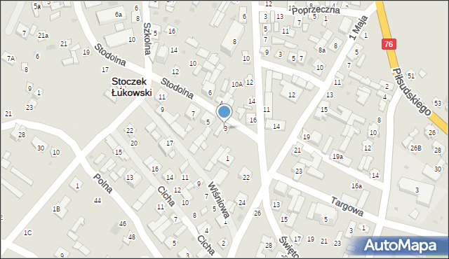 Stoczek Łukowski, Stodolna, 3, mapa Stoczek Łukowski