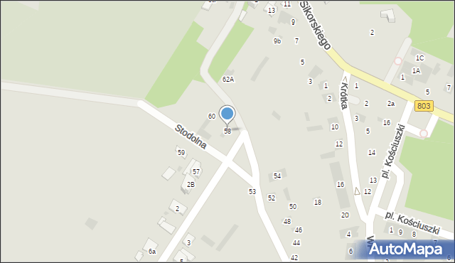 Stoczek Łukowski, Stodolna, 58, mapa Stoczek Łukowski