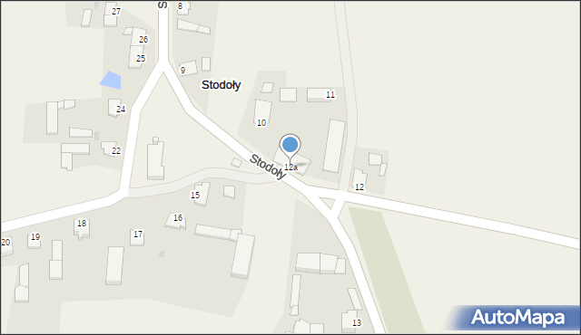 Stodoły, Stodoły, 12a, mapa Stodoły