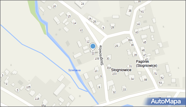 Stogniowice, Stogniowice, 11, mapa Stogniowice