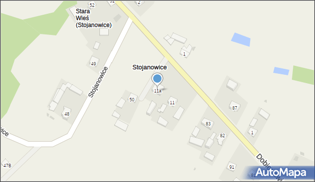 Stojanowice, Stojanowice, 11a, mapa Stojanowice