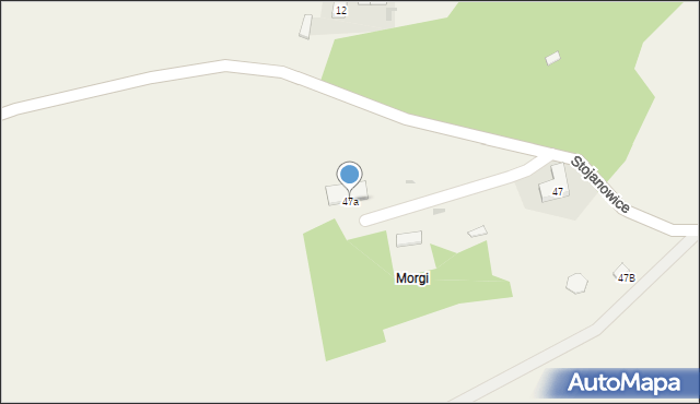 Stojanowice, Stojanowice, 47a, mapa Stojanowice