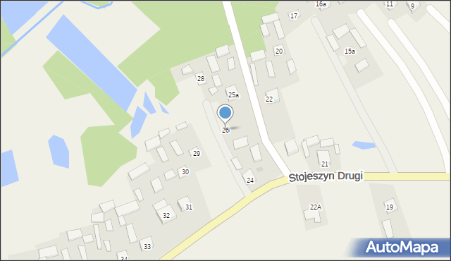 Stojeszyn Drugi, Stojeszyn Drugi, 26, mapa Stojeszyn Drugi
