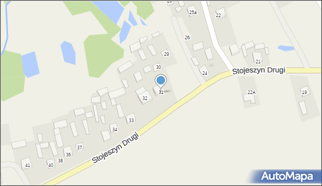Stojeszyn Drugi, Stojeszyn Drugi, 31, mapa Stojeszyn Drugi