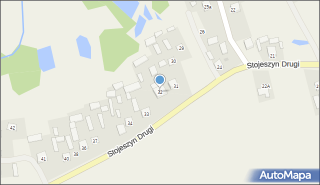 Stojeszyn Drugi, Stojeszyn Drugi, 32, mapa Stojeszyn Drugi
