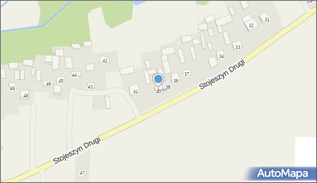 Stojeszyn Drugi, Stojeszyn Drugi, 40, mapa Stojeszyn Drugi