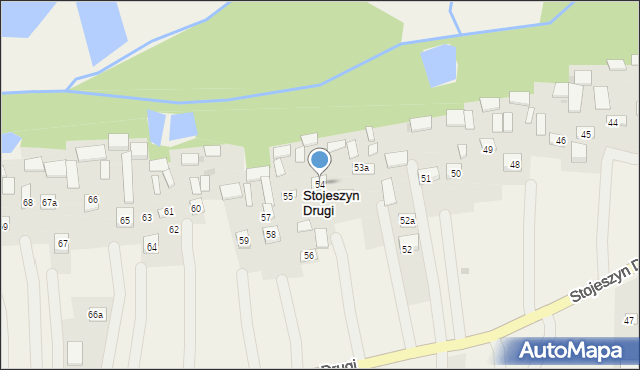 Stojeszyn Drugi, Stojeszyn Drugi, 54, mapa Stojeszyn Drugi
