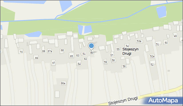 Stojeszyn Drugi, Stojeszyn Drugi, 60, mapa Stojeszyn Drugi