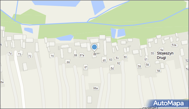 Stojeszyn Drugi, Stojeszyn Drugi, 66, mapa Stojeszyn Drugi