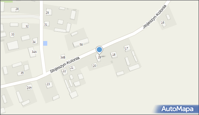 Stojeszyn-Kolonia, Stojeszyn-Kolonia, 19, mapa Stojeszyn-Kolonia