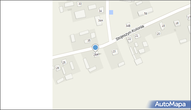 Stojeszyn-Kolonia, Stojeszyn-Kolonia, 24A, mapa Stojeszyn-Kolonia