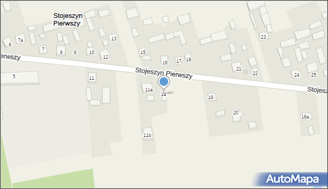 Stojeszyn Pierwszy, Stojeszyn Pierwszy, 14, mapa Stojeszyn Pierwszy