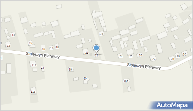 Stojeszyn Pierwszy, Stojeszyn Pierwszy, 22, mapa Stojeszyn Pierwszy