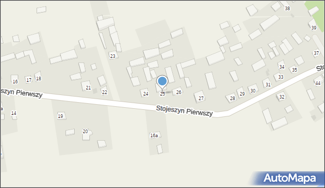 Stojeszyn Pierwszy, Stojeszyn Pierwszy, 25, mapa Stojeszyn Pierwszy