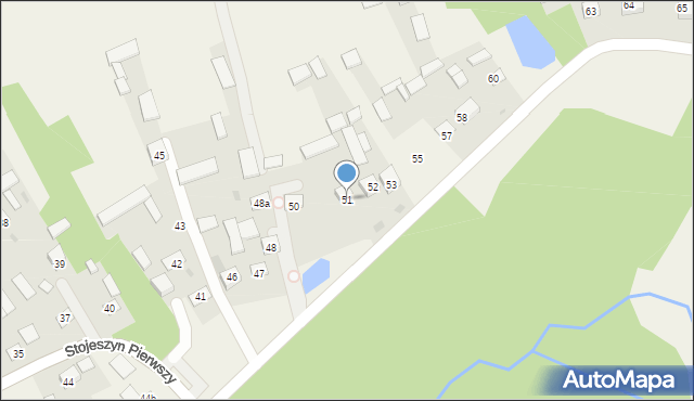 Stojeszyn Pierwszy, Stojeszyn Pierwszy, 51, mapa Stojeszyn Pierwszy