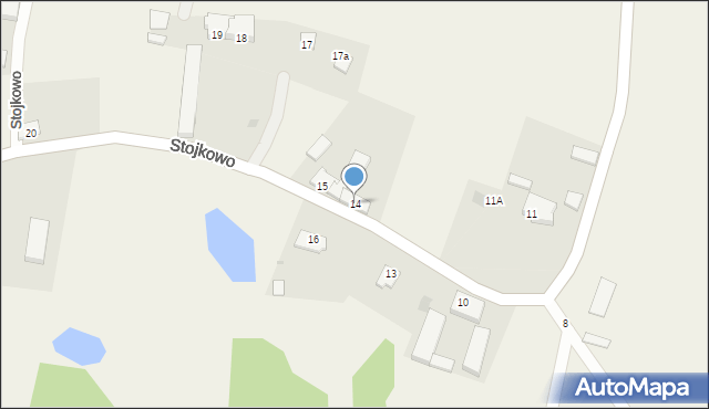 Stojkowo, Stojkowo, 14, mapa Stojkowo