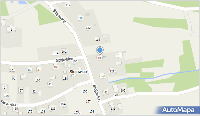 Stojowice, Stojowice, 153, mapa Stojowice
