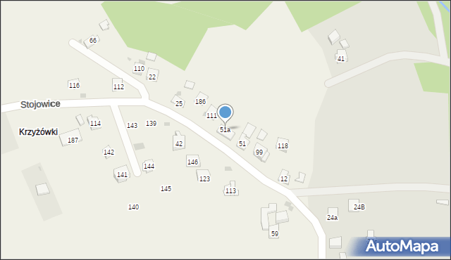Stojowice, Stojowice, 51a, mapa Stojowice