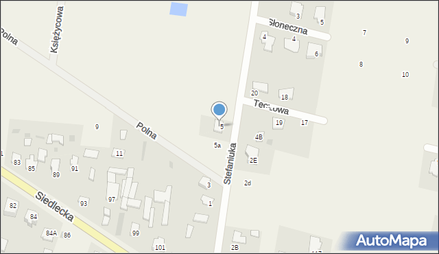 Stok Lacki-Folwark, Stefaniuka Zenona, 5, mapa Stok Lacki-Folwark